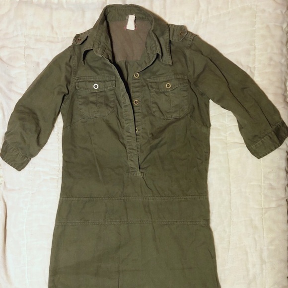 free people army green dress size 0 - Picture 2 of 5